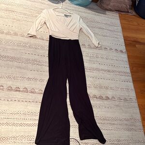 Ralph Lauren Elegant Cream and Black Jumpsuit